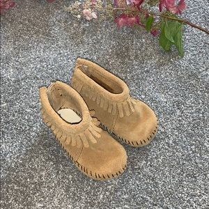 Real suede moccasins toddler size 3